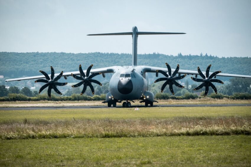 military cargo aircraft runway